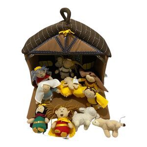Bible Toys Plush Nativity Set 11-Piece Stuffed Figures Christmas Holiday 14”